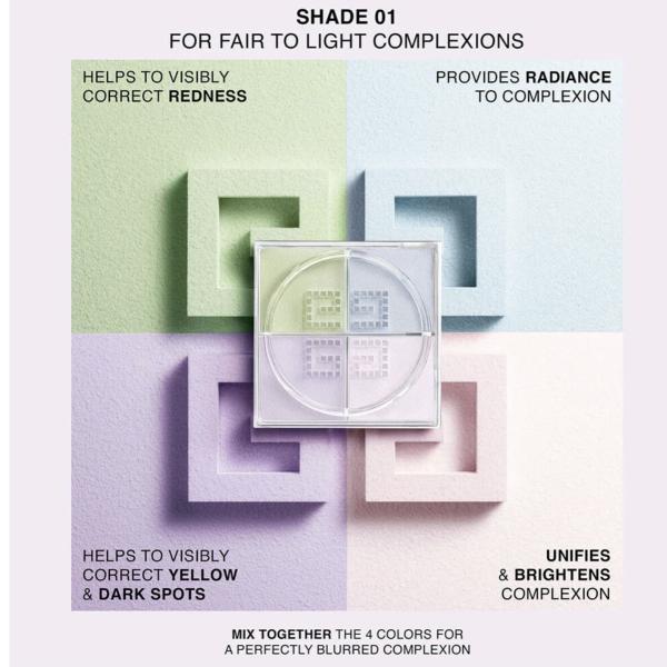 Givenchy Prisme Libre Mat-Finish & Enhanced Radiance Loose Powder 4x3g #1 Mousseline Pastel