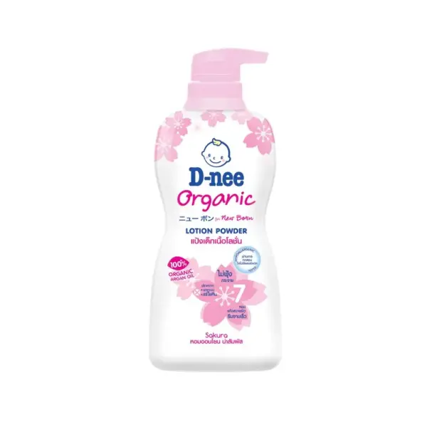 D-nee New Born Organic Lotion Powder Sakura 400ml