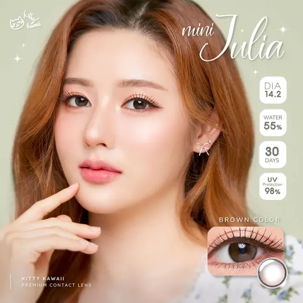 Kitty Kawaii Plus Contact Lens Mini Julia Brown [1 Pair] #-2.50 Monthly contact lenses