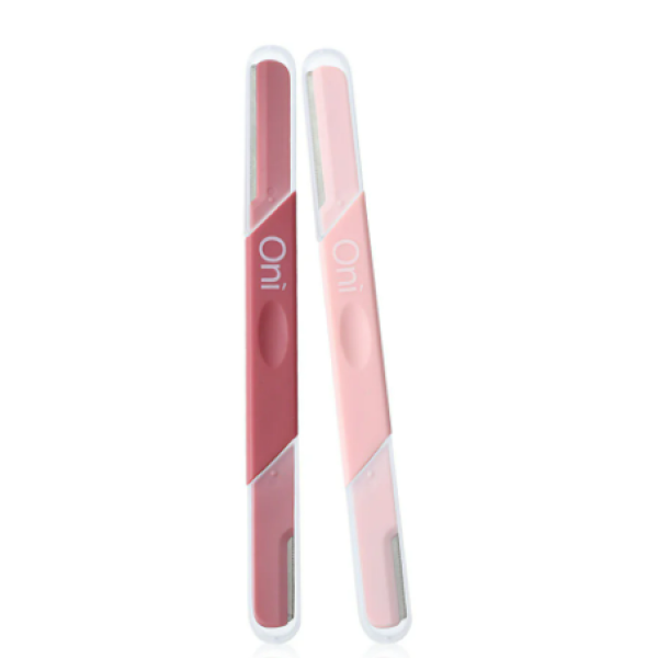 Oni Double-ended Eyebrow Razor 2pcs Pink eyebrow razor 2 pieces