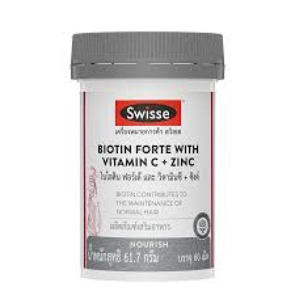 SWISSE Biotin Forte With Vitamin C + Zinc 60 Tablets Swisse dietary supplements Biotin Forte and Vitamin C + Zinc 60 tablets