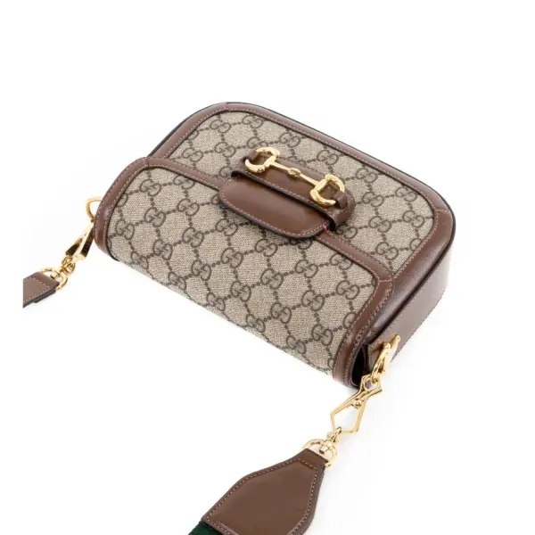 GUCCI Horsebit 1955 Small Brown